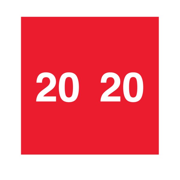 2020 Barkley Year Bands 1-7/8" x 1-7/8" Red Reverse